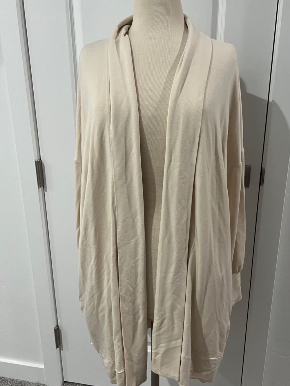 BB Dakota by Steve Madden Relaxed Cream Open-Front Cardigan